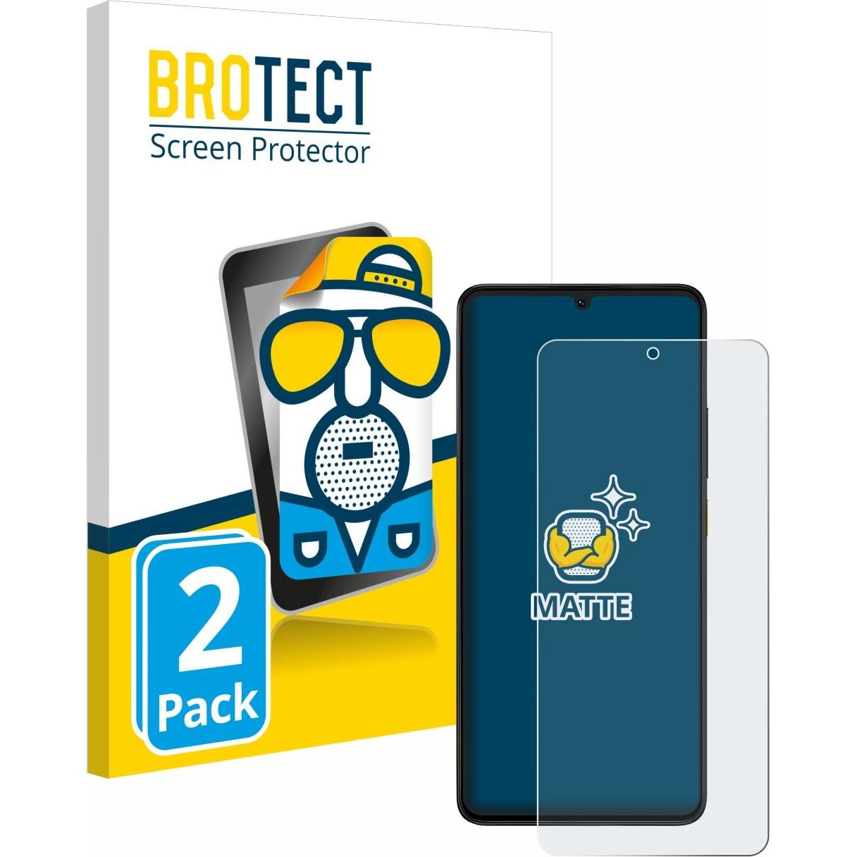 BROTECT Pellicola protettiva antiriflesso opaca (2 pz., Xiaomi Poco X6 Pro), Pellicola protettiva smartphone, Grigio