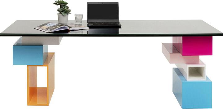 Image du produit Kare Design Schreibtisch Pixel mit Glasplatte 200x90cm