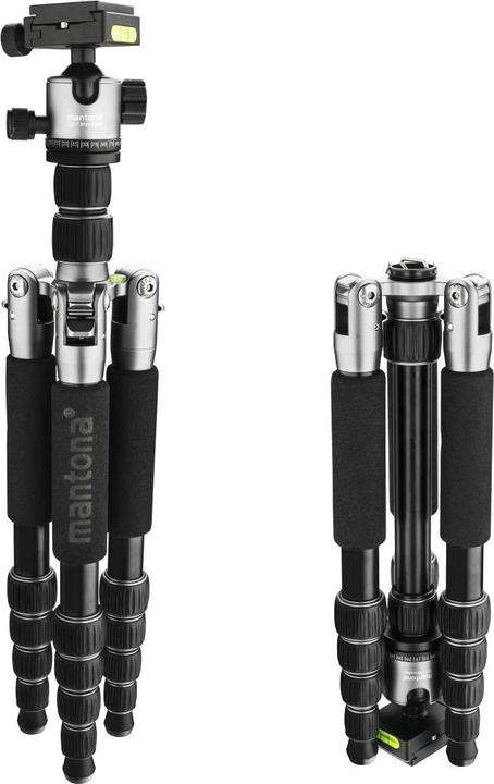 Produktbild mantona light traveller Reisestativ schwarz/grau (Metall)