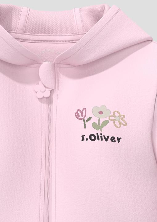 Produktbild s.Oliver Sweatshirt Jacke Unisex Sweatshirt-Jacke mit Kapuze und Frontprint (80)
