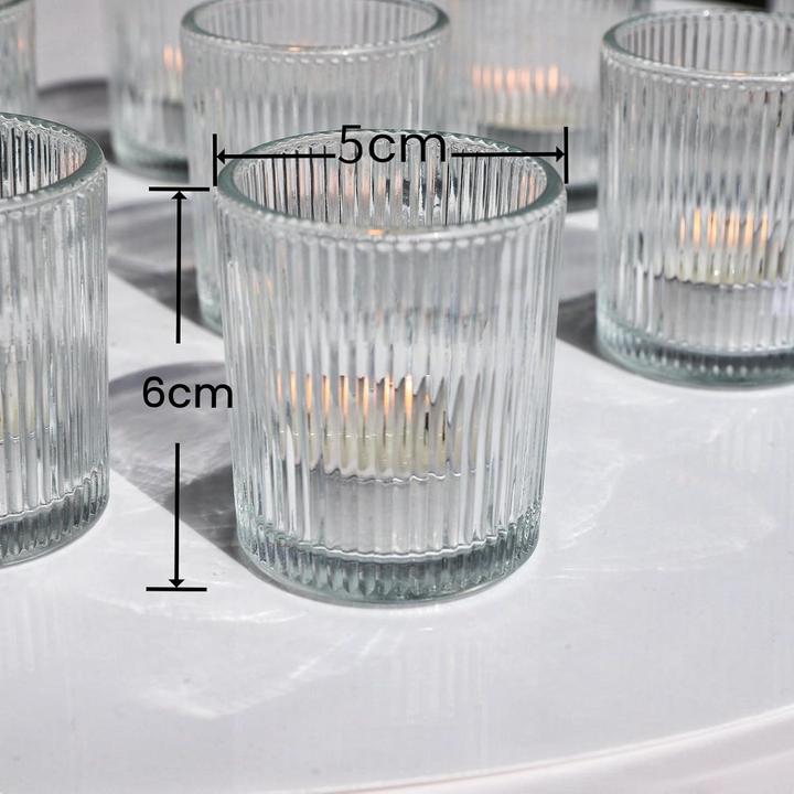 Actual product image Vohocandle Teelichthalter-Set, Glas (12 Stück, Vintage Design)