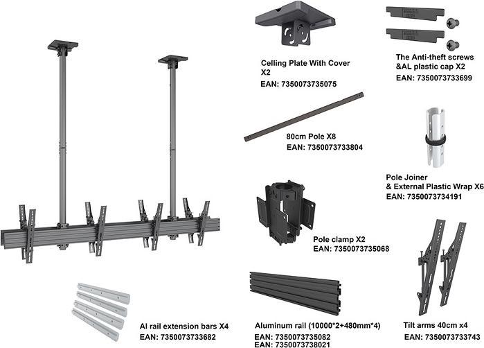 Produktbild Multibrackets M Ceiling Mount Pro MBC2X1U2
