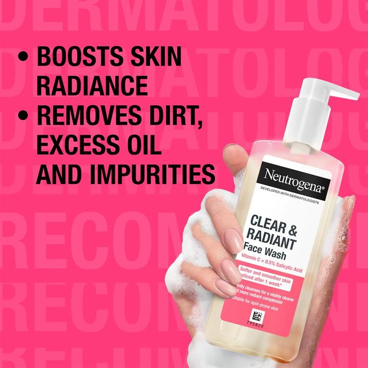Actual product image Neutrogena Clear & Radiant Face Wash (Cleansing gel, 200 ml)