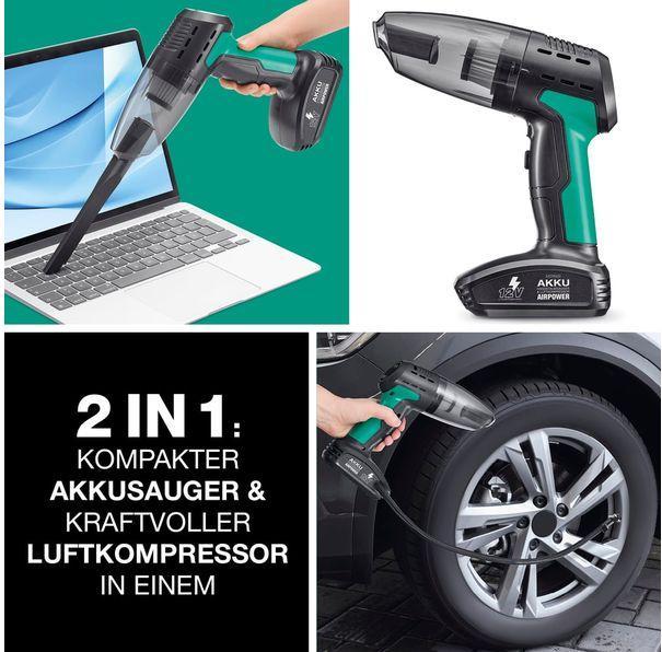Produktbild Easymaxx Akku-Handsauger mit Kompressor 11.1 V, Schwarz
