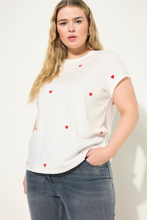 Actual product image Studio Untold Heart Print Cap Sleeve Tee (60)