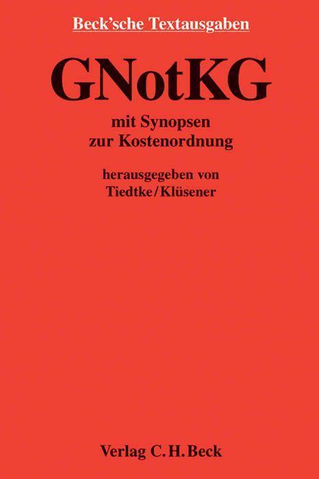 Produktbild GNotKG (Deutsch, Werner Klüsener Tiedtke, 2013)