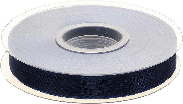 Produktbild Viana Organzaband Geschenkband Dunkelblau Band Blau Webkante