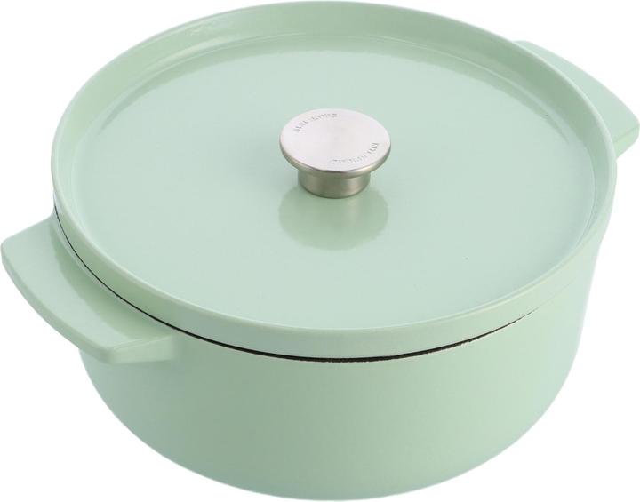 Actual product image KitchenAid braadpan enamel 26cm - pistache groen - limited edition (26 cm, Casserole + Stewpot, Cast iron)