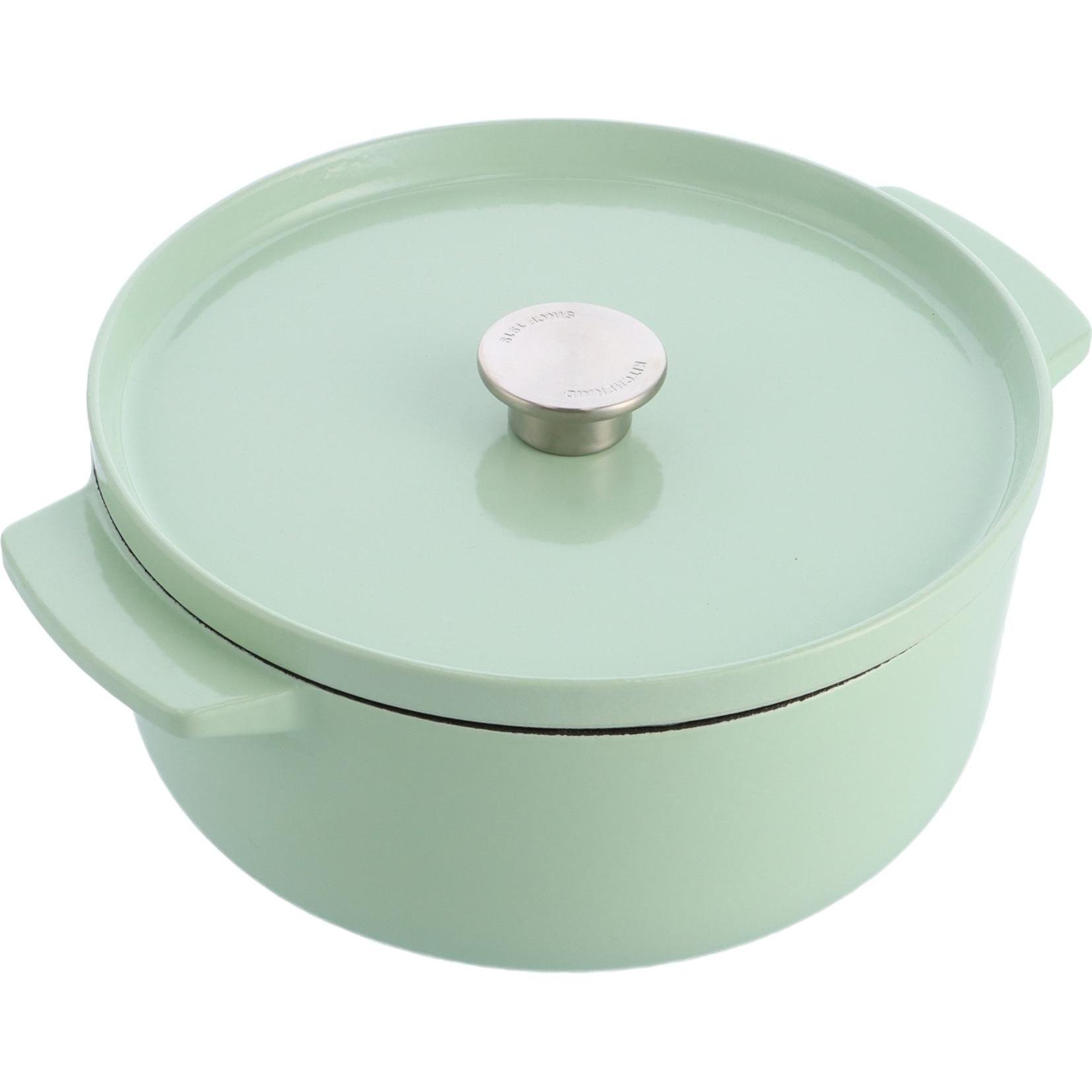 KitchenAid braadpan emaille 26cm - pistache groen - limited edition, Pfanne + Kochtopf, Grün