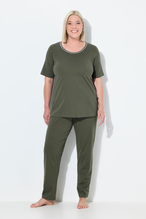 Produktbild Ulla Popken Pyjama, Zweiteiler, Punkte, Halbarm (58)