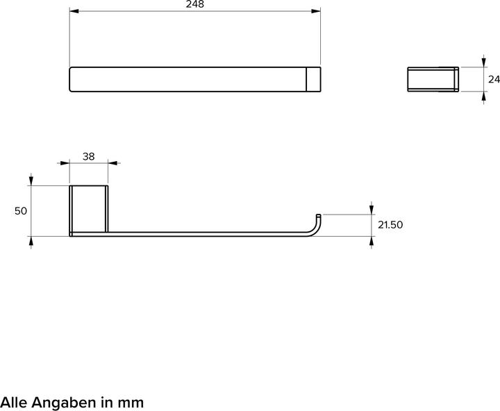Actual product image Chris Bergen Towel rail guest WC