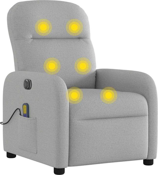 Produktbild vidaXL Massagesessel Elektrisch Wolkengrau Stoff