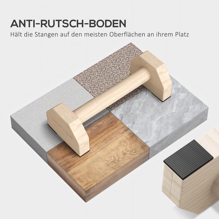 Actual product image SportNow Liegestützgriffe Buchenholz Naturholz