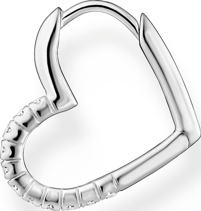 Produktbild Thomas Sabo Einzel Creole Herz mit Weisse Steine Silber (925er Silber)