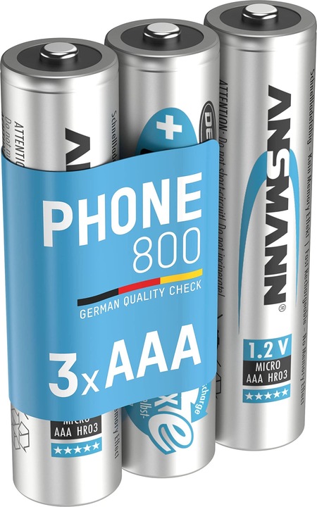 Actual product image Ansmann Phone (3 pcs., AAA, 800 mAh)