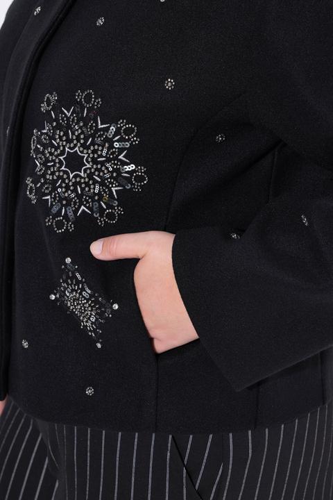 Produktbild Ulla Popken Jacke, Stickerei, kurz, Stehkragen, Langarm (42, 44)