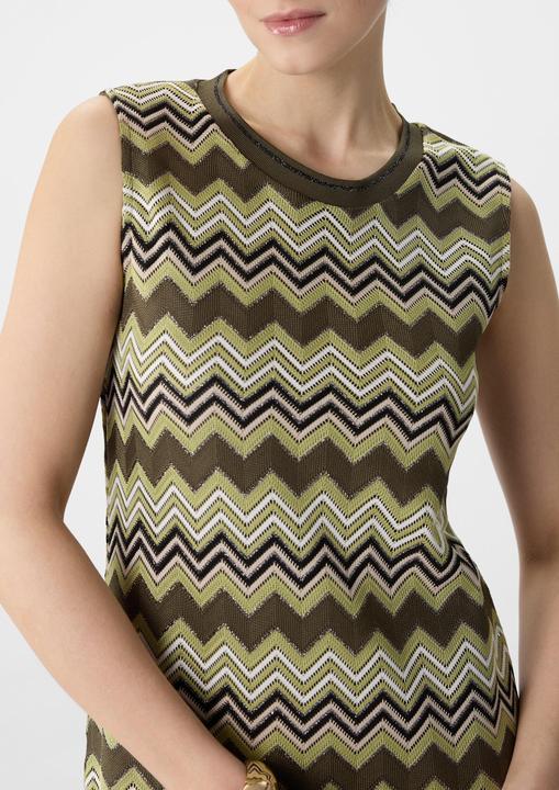 Produktbild Comma Kleid Kurzes Strickkleid mit Zick-Zack-Muster (44)