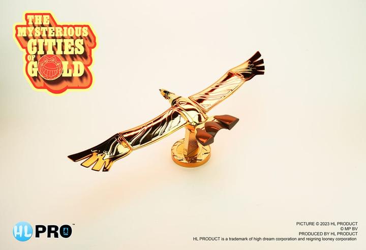 Actual product image HL Pro The Mysterious Cities of Gold Diecast Action Figure Metaltech 07S The Golden Condor 17 cm