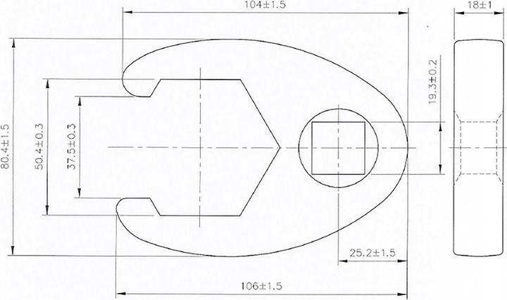 Image du produit BGS Clé col de cygne 20 mm (3/4) 50 mm (50 mm)