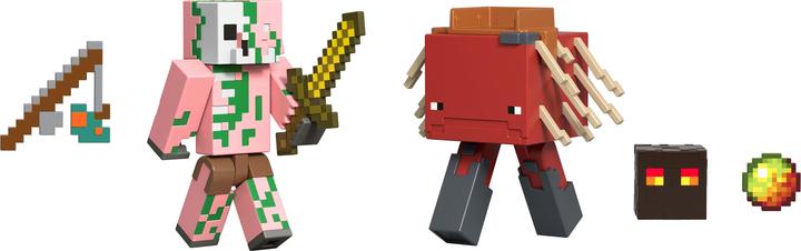 Actual product image Minecraft CORE FIGURE 2-PACK -Zombified Piglin & Strider