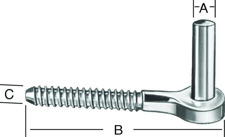 Produktbild Vormann Einschraubkloben J Stift-Ø 13 mm verzinkt zum Einschrauben (Kloben, 10 Stk.)