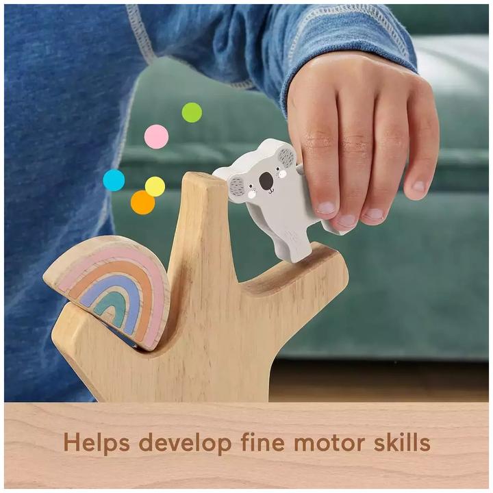 Actual product image Fisher-Price animal fun wooden balance tree