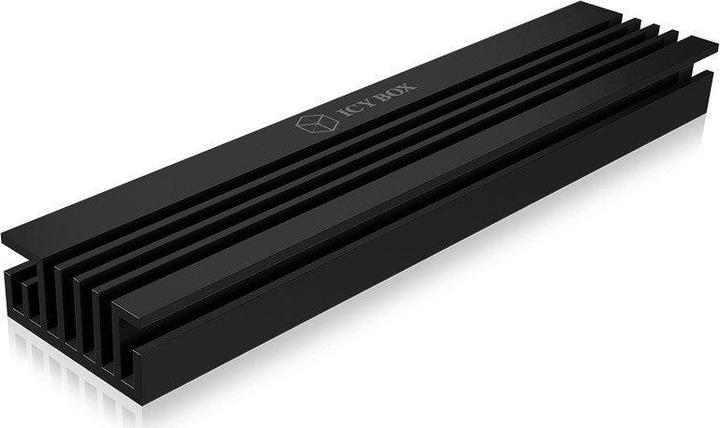 Produktbild Icy Box IB-M2HS-1001 Kuehlkoerper fuer M.2 22110 SSD mit 2x Silikon Waermeleitpads aus Aluminium in schwa...