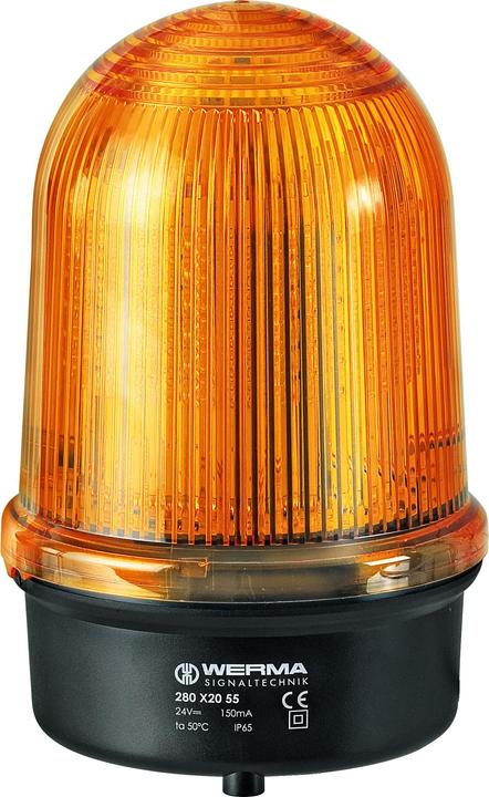 Werma Rotating beacon,LED, Ylw, 24Vdc