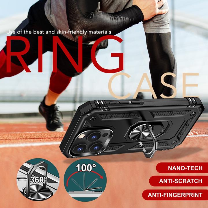 Actual product image Nalia Shockproof Military Style Ring Cover (Apple iPhone 16 Pro)