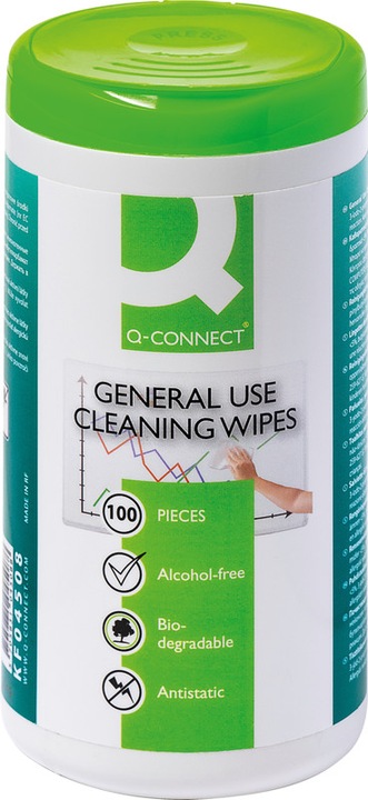 Q-Connect Lingettes de nettoyage multi-usages (100 x)