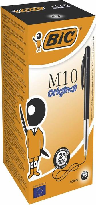 Image du produit Bic Stylo à bille 0.32 mm, 50 pièces, noir (Transparent, Noir, 50 x)