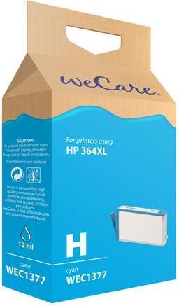 Actual product image Wecare Ink 364XL rebuilt cyan CB323EE for HP PhotoSmart D5460 12ml (C)