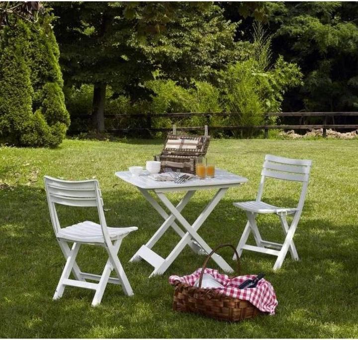 Produktbild ProGarden Zestaw 4 Krzeseł Cateringowych Plastikowy Skladancyh Komodo Biały