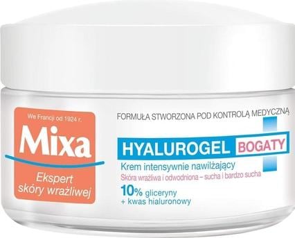 Image du produit Mixa Crème Hyalurogel Peau Sensible Expert Hydratation Intensive 50ml (50 ml, Crème de jour, Gel visage)