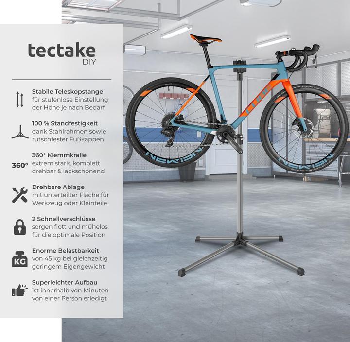 Actual product image tectake Bicycle mounting stand