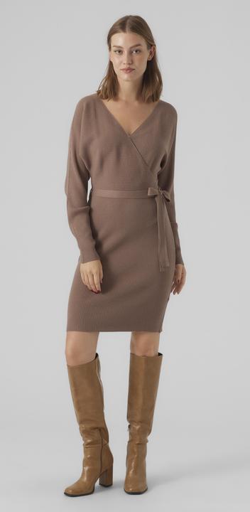 Produktbild Vero Moda VMHOLLYREM LS V-NECK DRESS GA NOOS Strickkleid (XXL)