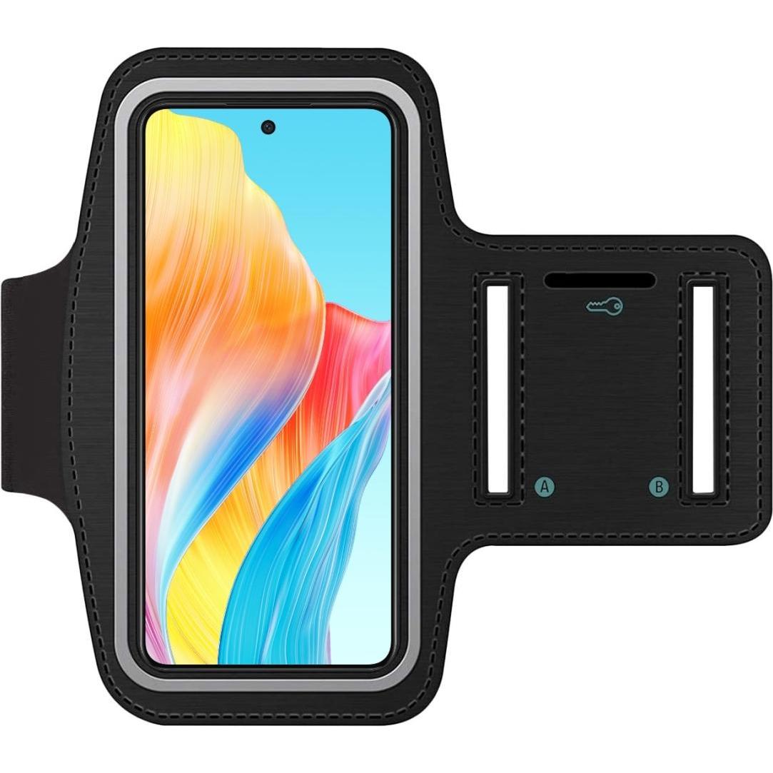 SmartFitness Oppo A58 4G Handy Sport Armband, Smartphone Sportarmband, Schwarz