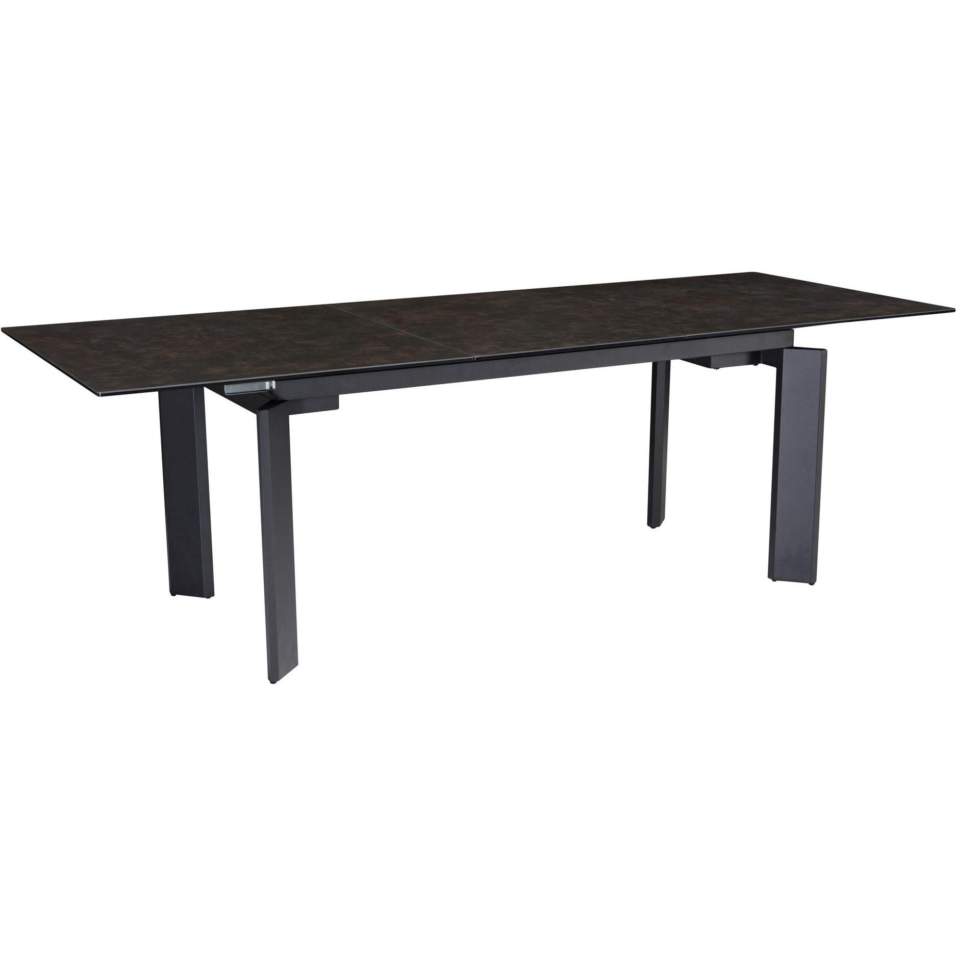 FineBuy, Esstisch, Ausziehbarer Design Esstisch 180 - 240 cm Glas Keramik Keramiktisch Esszimmertisch (180 x 95 x 77 cm)