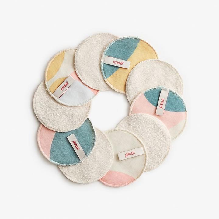 Image du produit ImseVimse Tampons démaquillants lavables - 10 pcs Pastel (Lingettes nettoyantes pour le visage)