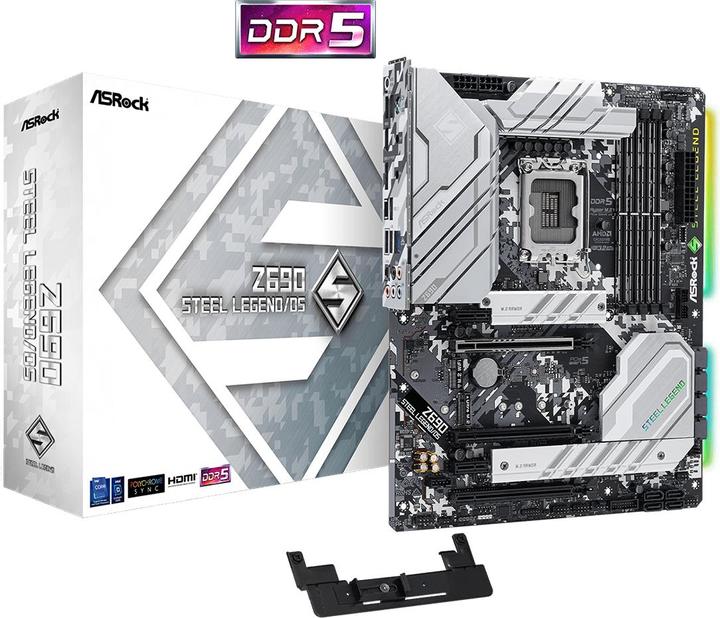 Actual product image AsRock Z690 Steel Legend/D5 (LGA 1700, Intel Z690H, ATX)