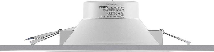 Produktbild Prios Rida LED-Einbaustrahler, CCT, 22,5 cm, 25 W (2390 lm)