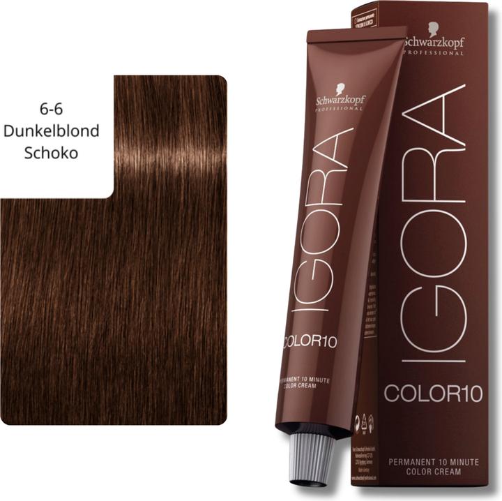 Produktbild Schwarzkopf Professional Igora Color10 Haarfarbe (6-6 Dunkelblond Schoko)