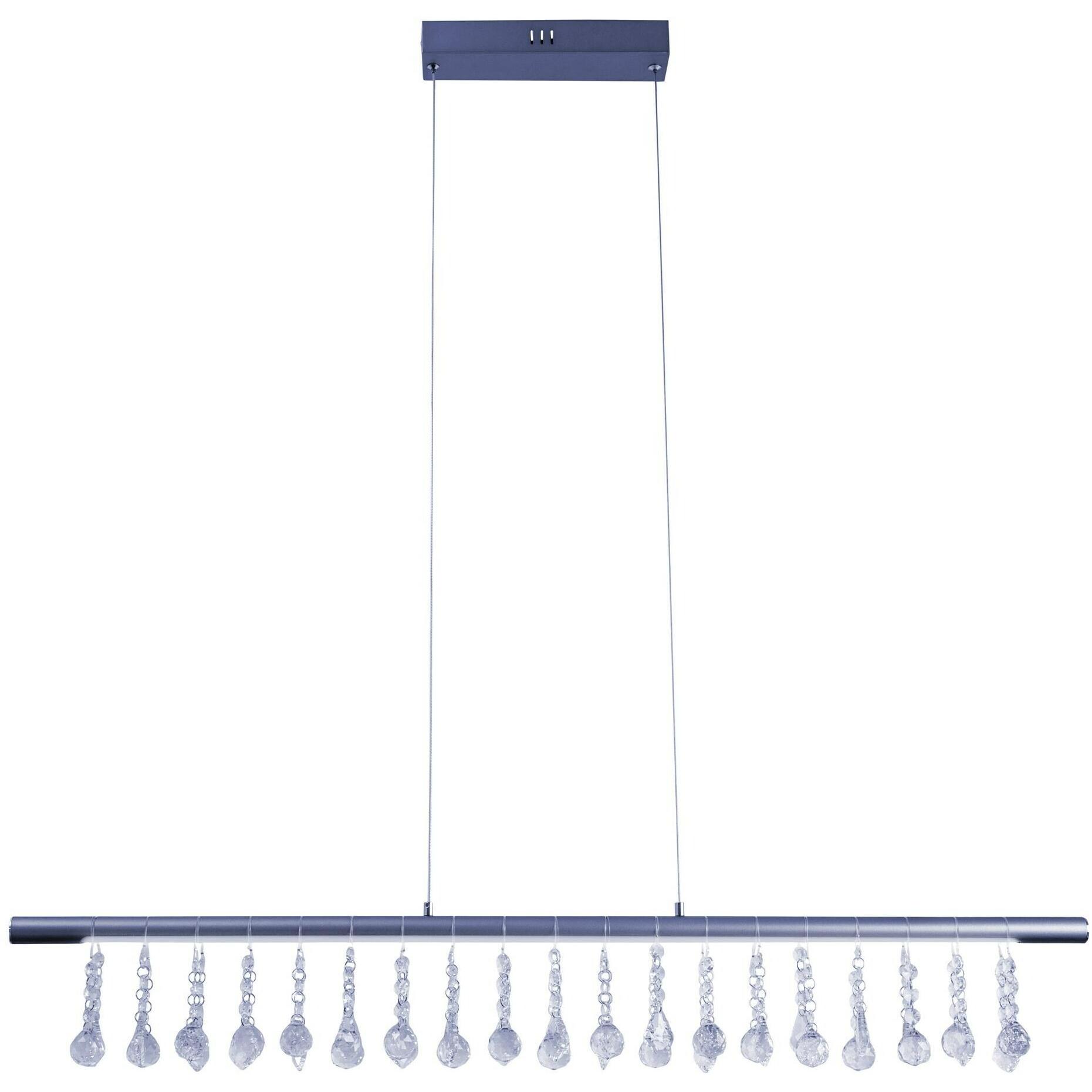 Näve, Pendelleuchte, LED Pendelleuchte Nobilis l: ca. 100 cm - grau (2152 lm)