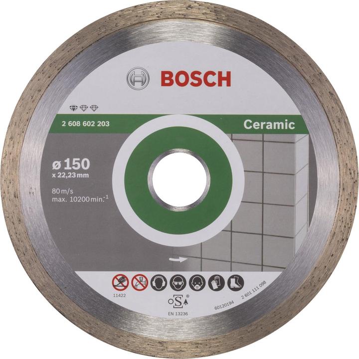 Produktbild Bosch Professional Zubehör Diamanttrennscheibe Standard for Ceramic, 150 x 22,23 x 1,6 x 7 mm, 1er-Pack