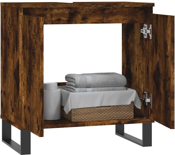 Immagine prodotto vidaXL Badschrank Räuchereiche 58x33x60 cm Holzwerkstoff (58 x 33 x 60 cm)