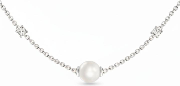 Actual product image Thomas Sabo Necklace beads with white stones silver (925 silver)