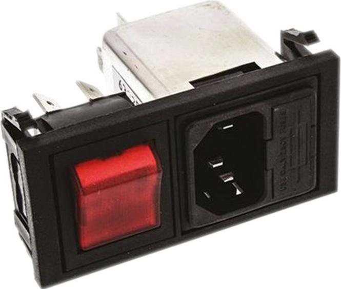 Bulgin IEC-Filter Schalter 2-polig