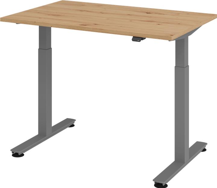 Produktbild Hammerbacher Sitz-Steh-Schreibtisch el.120x80cm Asteiche