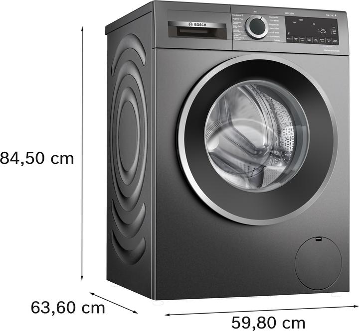 Produktbild Bosch Hausgeräte Serie 6, Waschmaschine, Frontlader, 9 kg, 1400 U/min., WGG244ZR90, ID WGG244ZR90 (9 kg, Links)