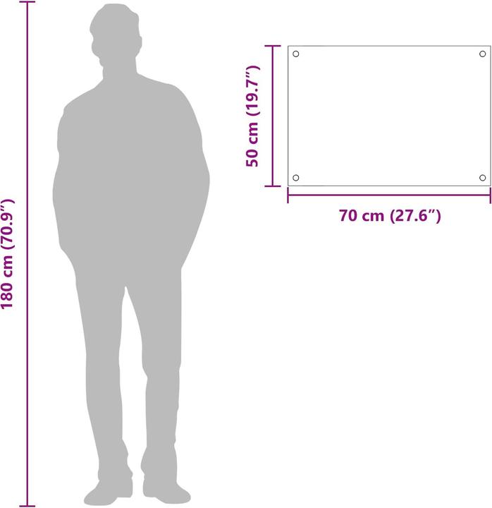 Actual product image vidaXL Light grey kitchen splashback